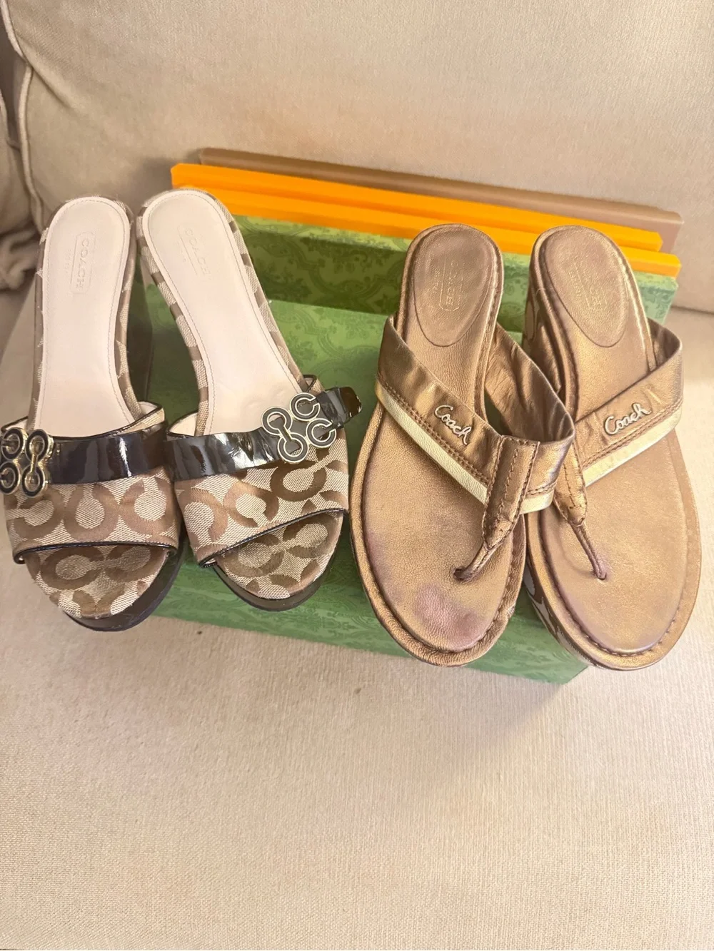 Coach slide mules